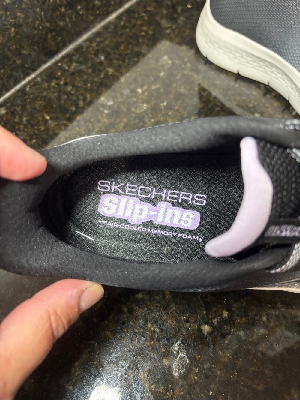 SKECHERS NWOT GOWALK Lightweight Grey & Black Ombré Slip-On Sneaker - Picture 11 of 11